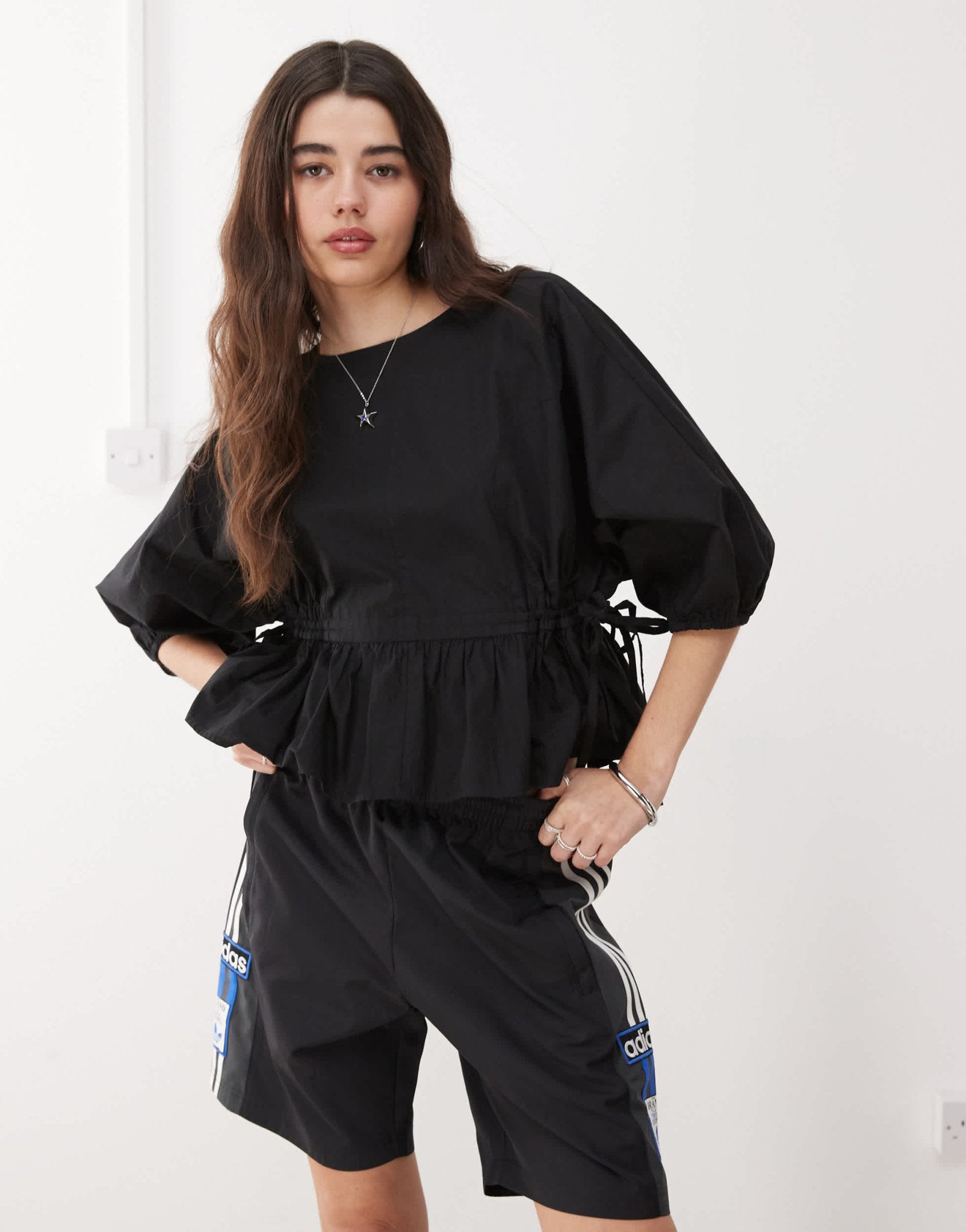 COLLUSION side channel smock top in black - ASOS Sample Sale