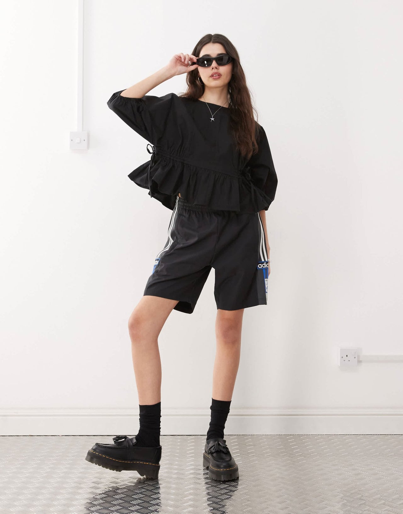 COLLUSION side channel smock top in black - ASOS Sample Sale