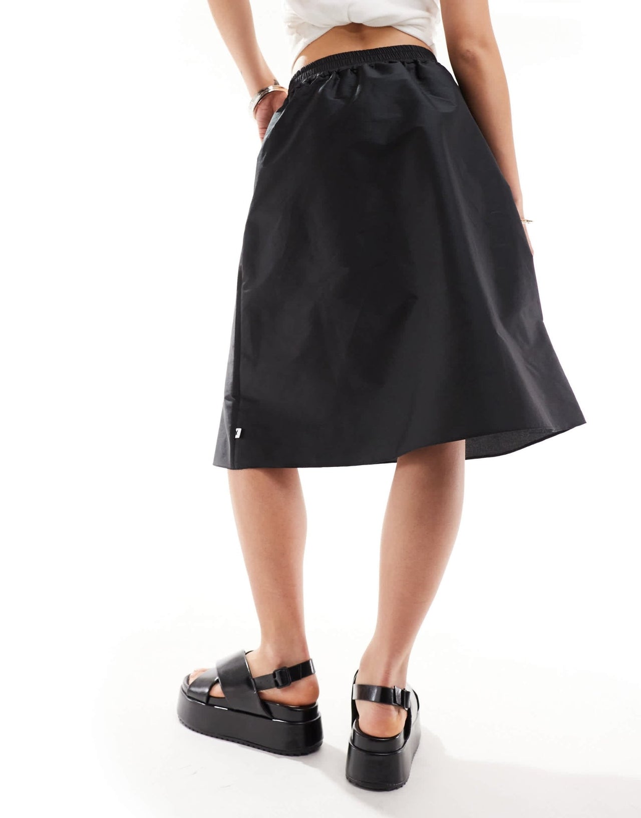 COLLUSION sporty boxer midi skirt in black - ASOS Sample Sale