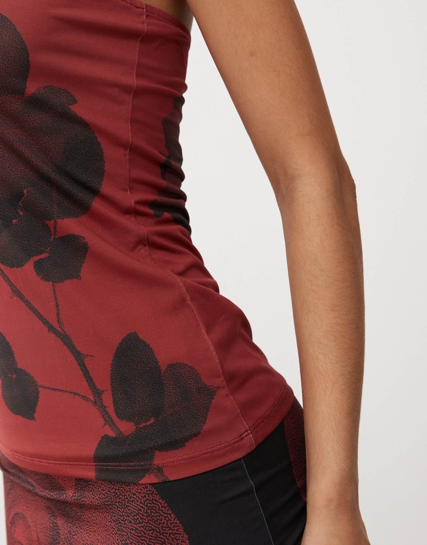 COLLUSION square neck bandeau top with red bloom print co - ord - ASOS Sample Sale