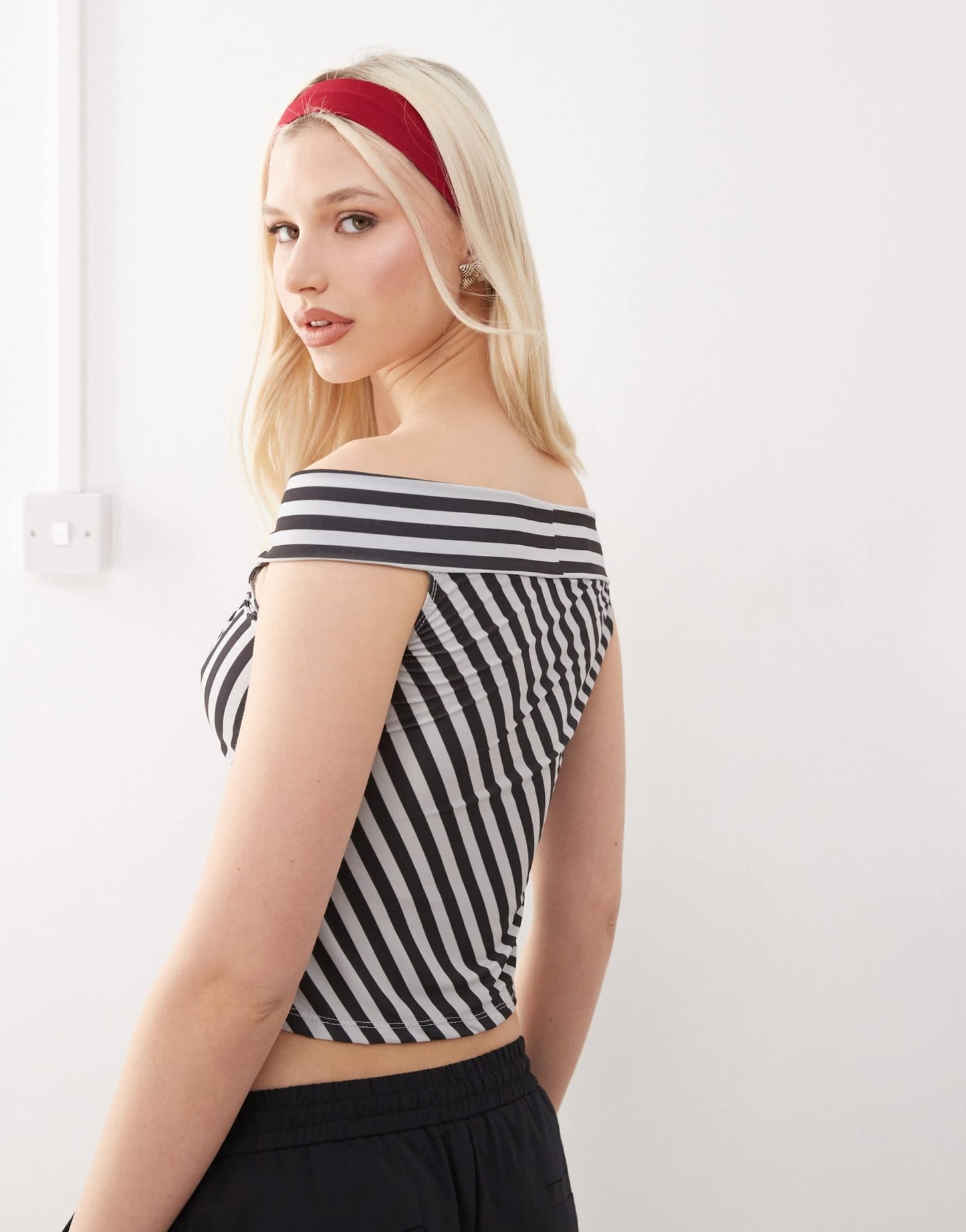 COLLUSION striped top with ring detail - ASOS Sample Sale
