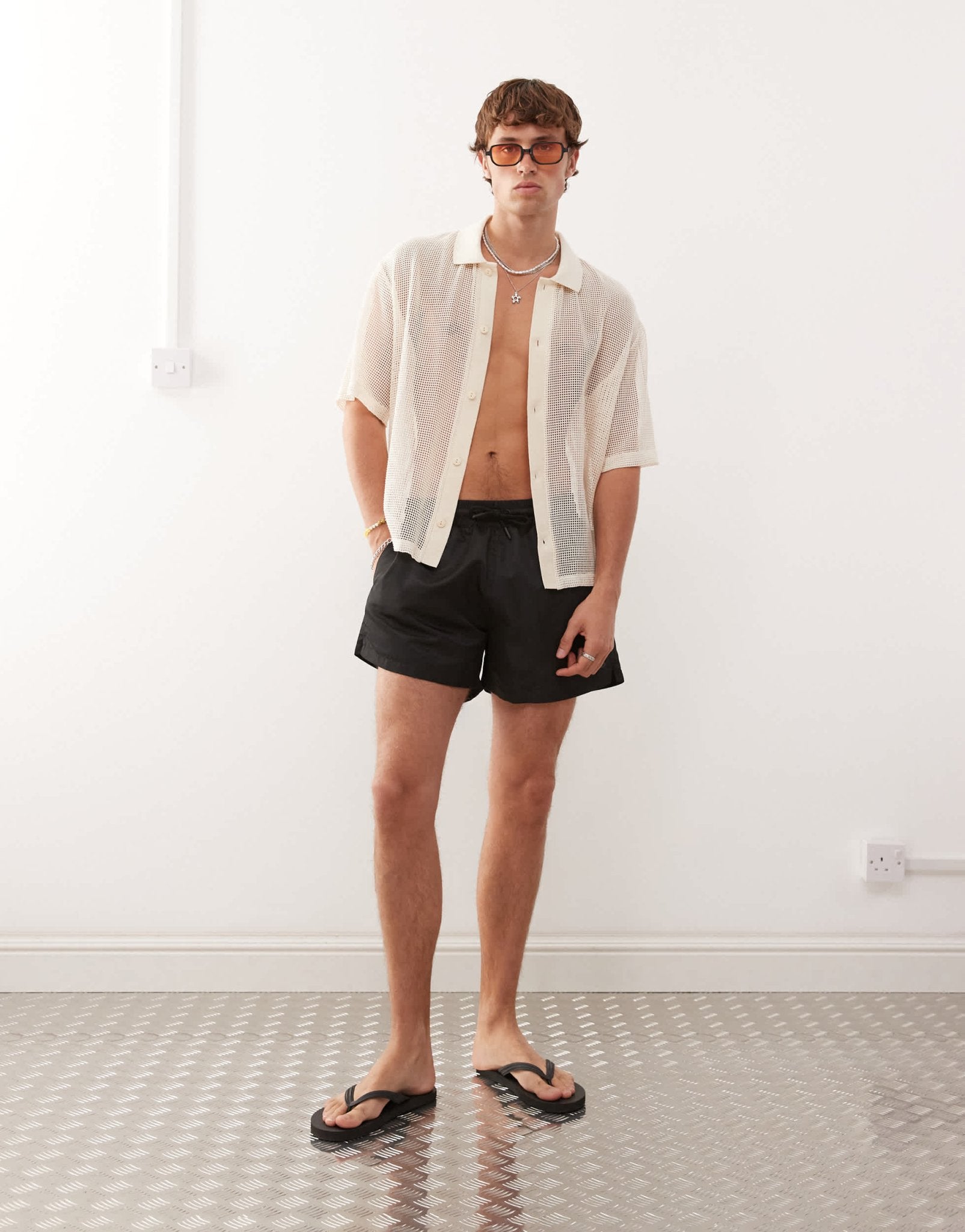 COLLUSION swim short in black - ASOS Sample Sale
