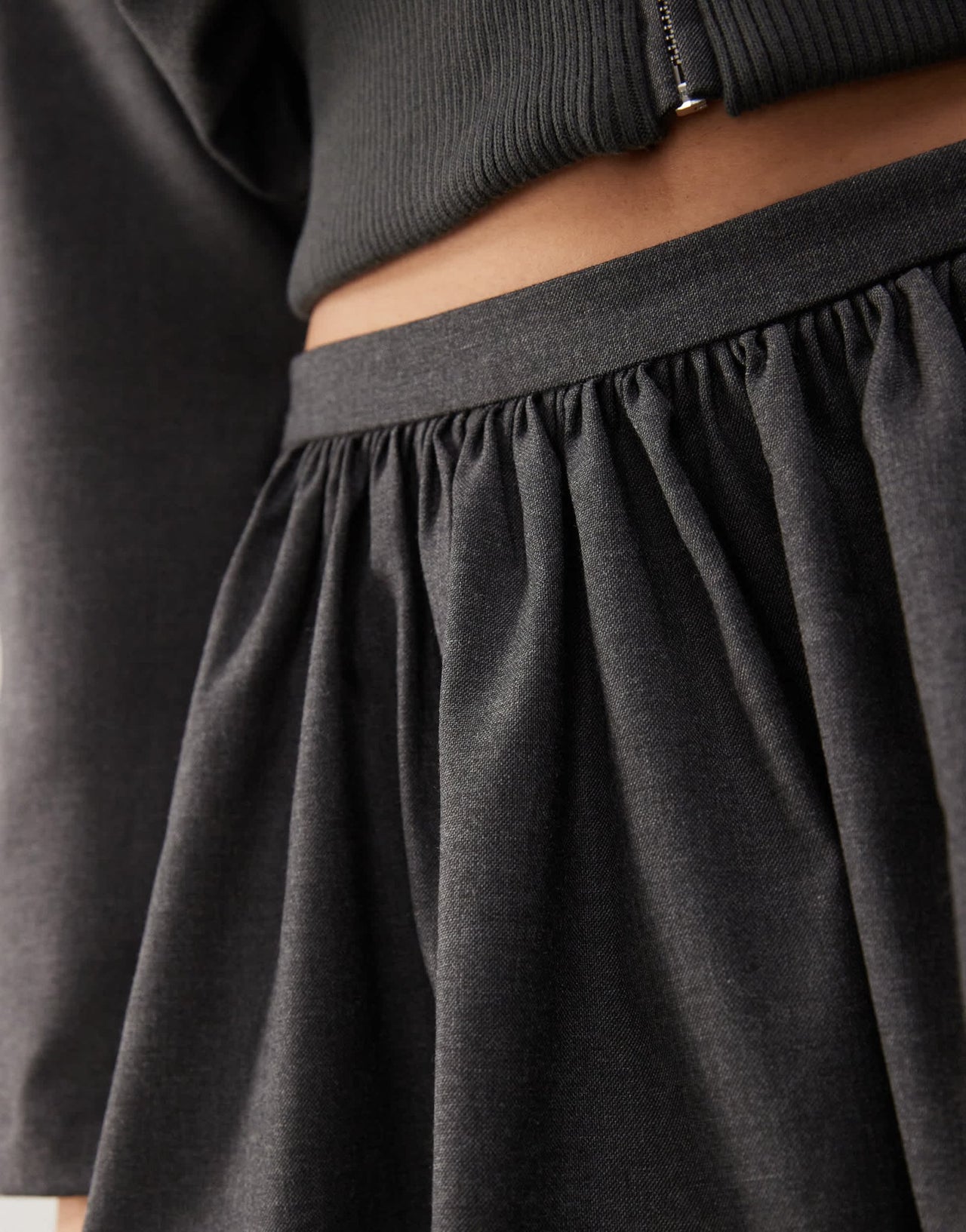 COLLUSION tailored bubble hem skirt co - ord in charcoal - ASOS Sample Sale