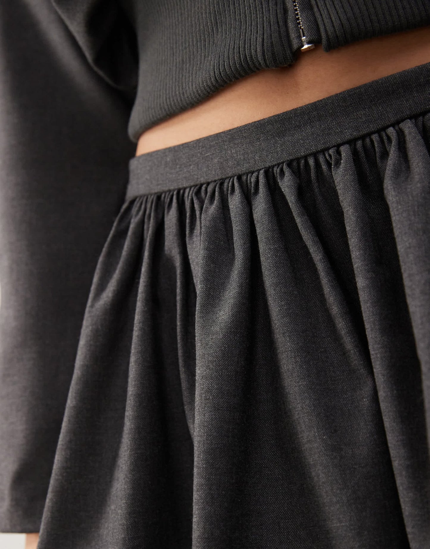 COLLUSION tailored bubble hem skirt co - ord in charcoal - ASOS Sample Sale