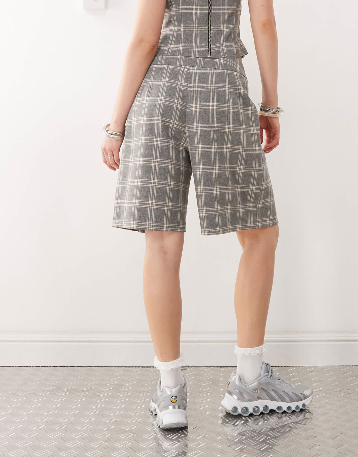 COLLUSION tailored co-ord check culotte in multi - ASOS Sample Sale
