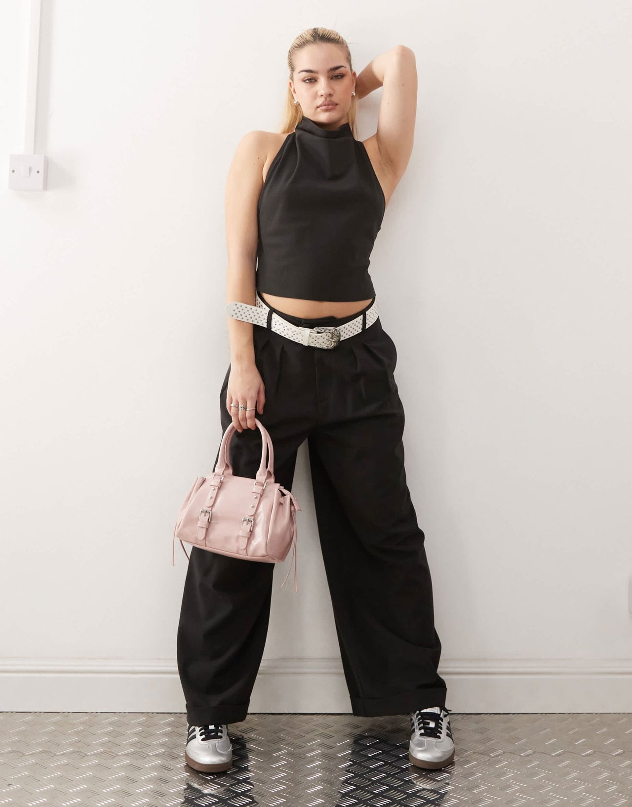 COLLUSION tailored drape trouser co - ord in black - ASOS Sample Sale