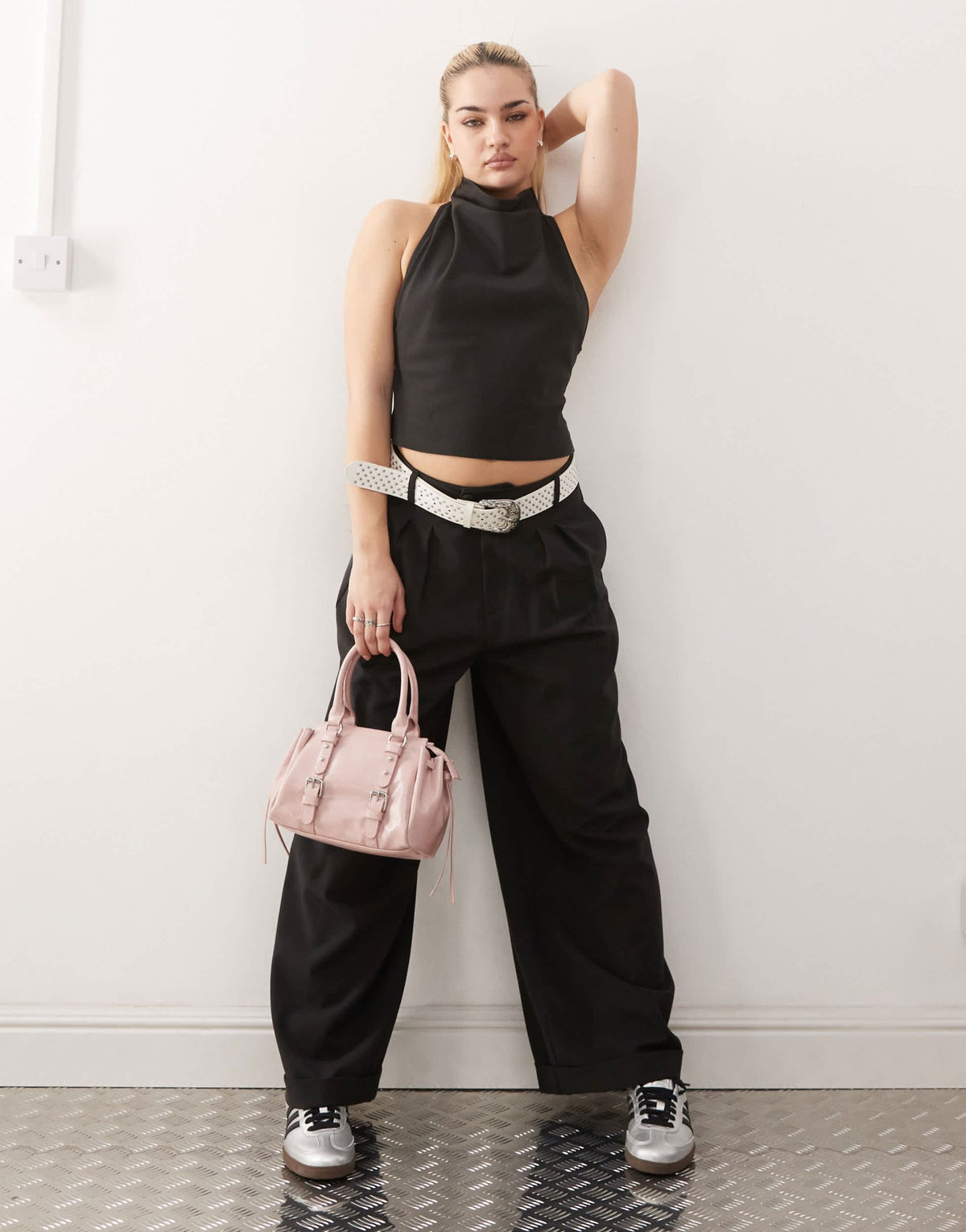 COLLUSION tailored drape trouser co - ord in black - ASOS Sample Sale