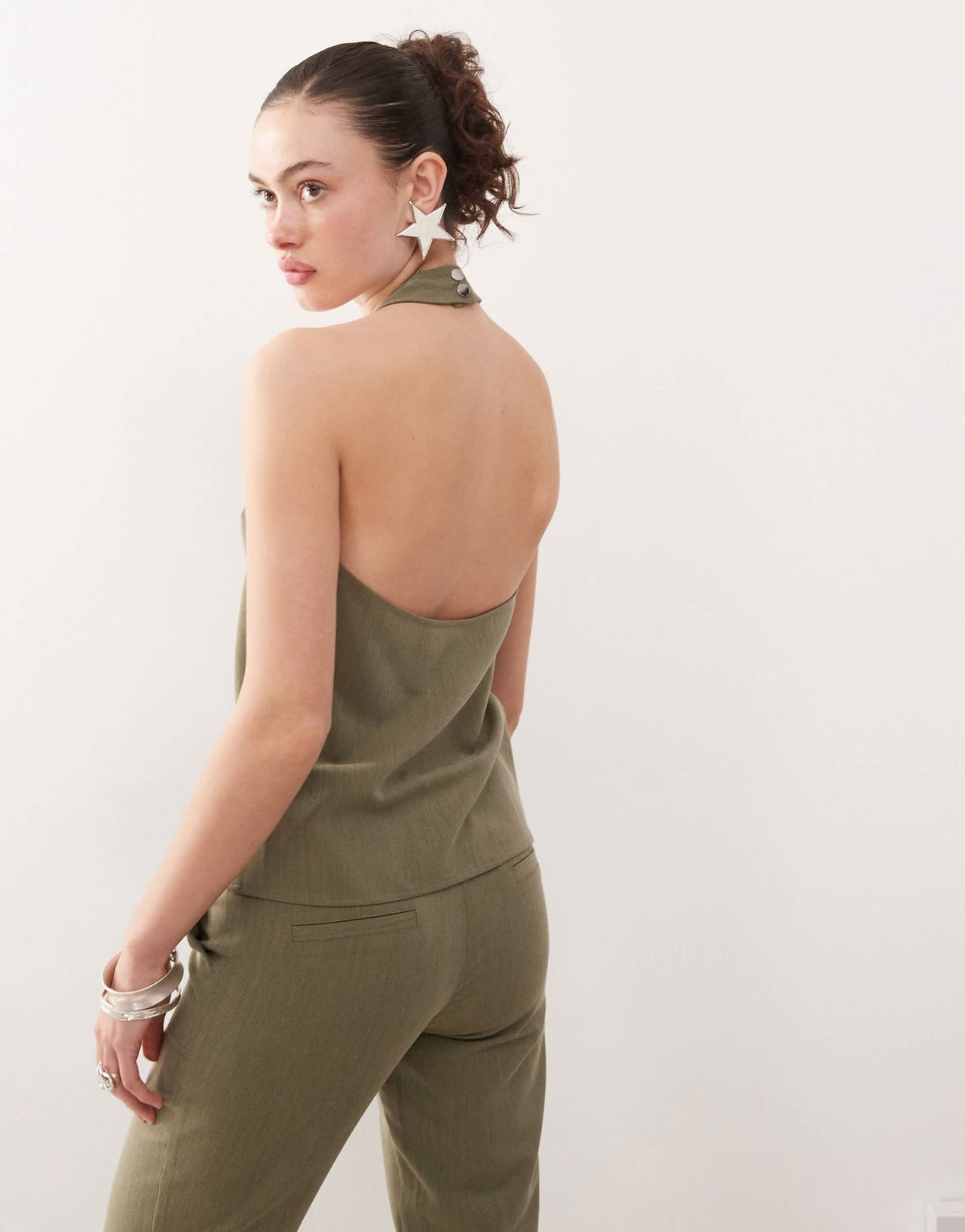 COLLUSION tailored halter top co - ord in grey - ASOS Sample Sale