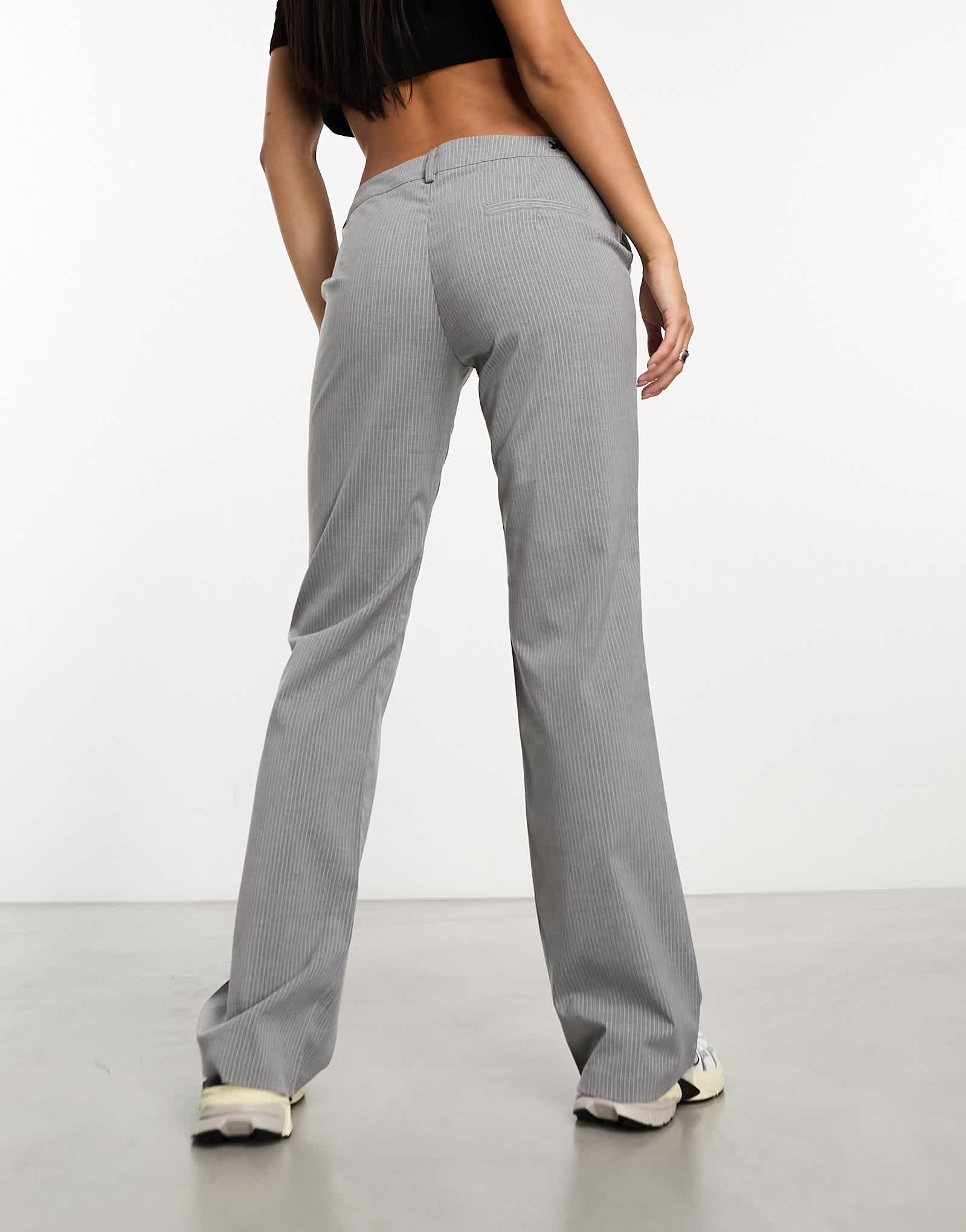 COLLUSION tailored kick flare trouser in grey - ASOS Sample Sale