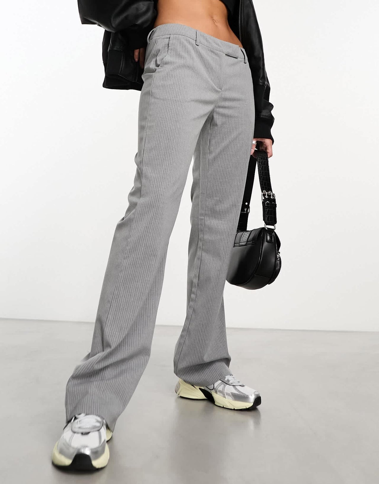COLLUSION tailored kick flare trouser in grey - ASOS Sample Sale