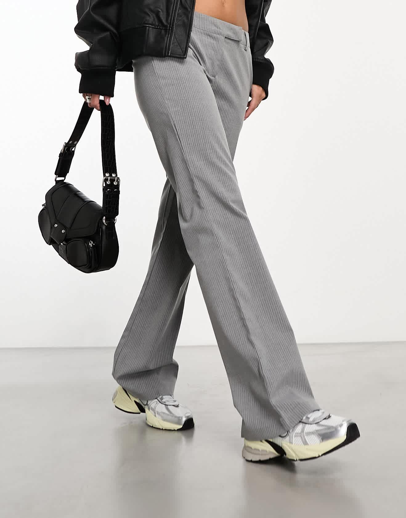 COLLUSION tailored kick flare trouser in grey - ASOS Sample Sale