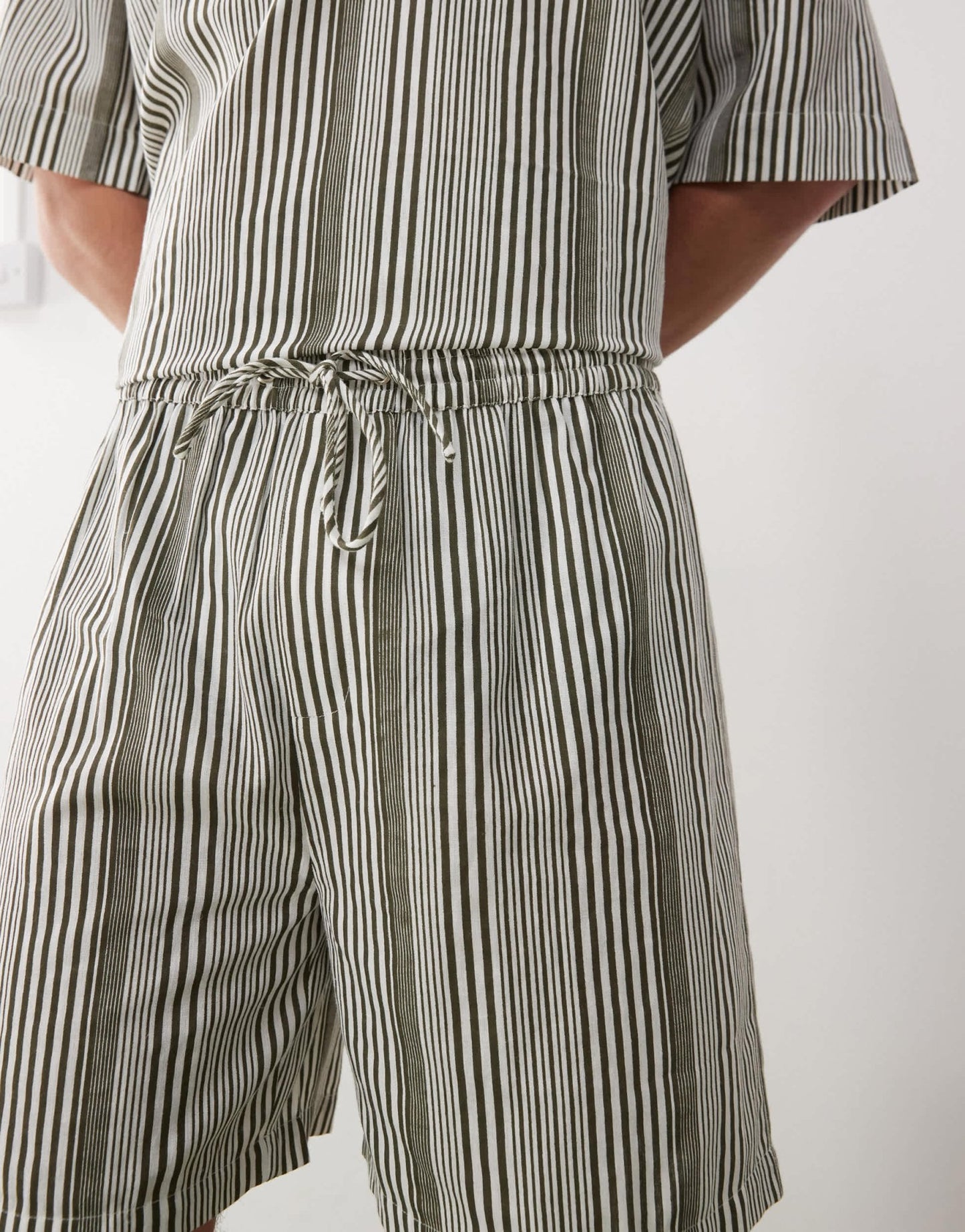 COLLUSION textured woven short in cream stripe - ASOS Sample Sale