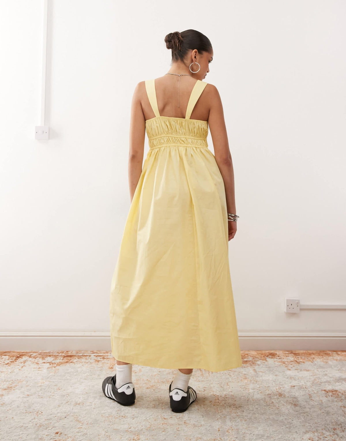 COLLUSION tie detail maxi dress in buttermilk yellow - ASOS Sample Sale
