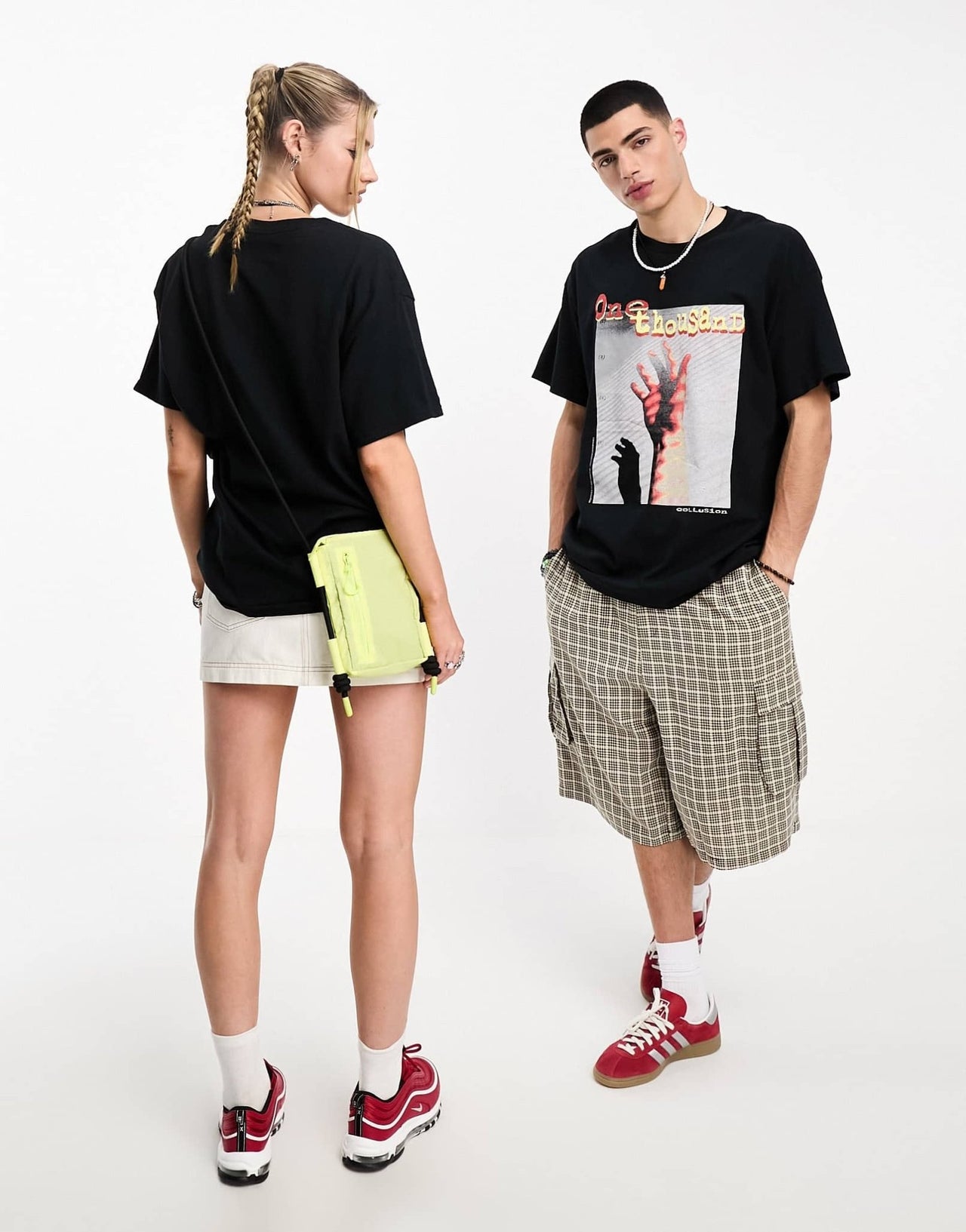 COLLUSION Unisex one thousand t-shirt in washed black - ASOS Sample Sale