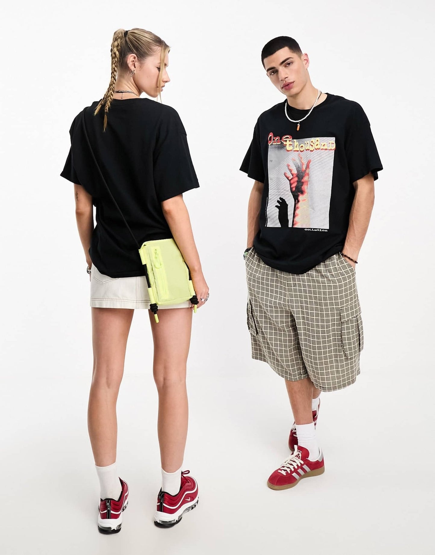 COLLUSION Unisex one thousand t-shirt in washed black - ASOS Sample Sale