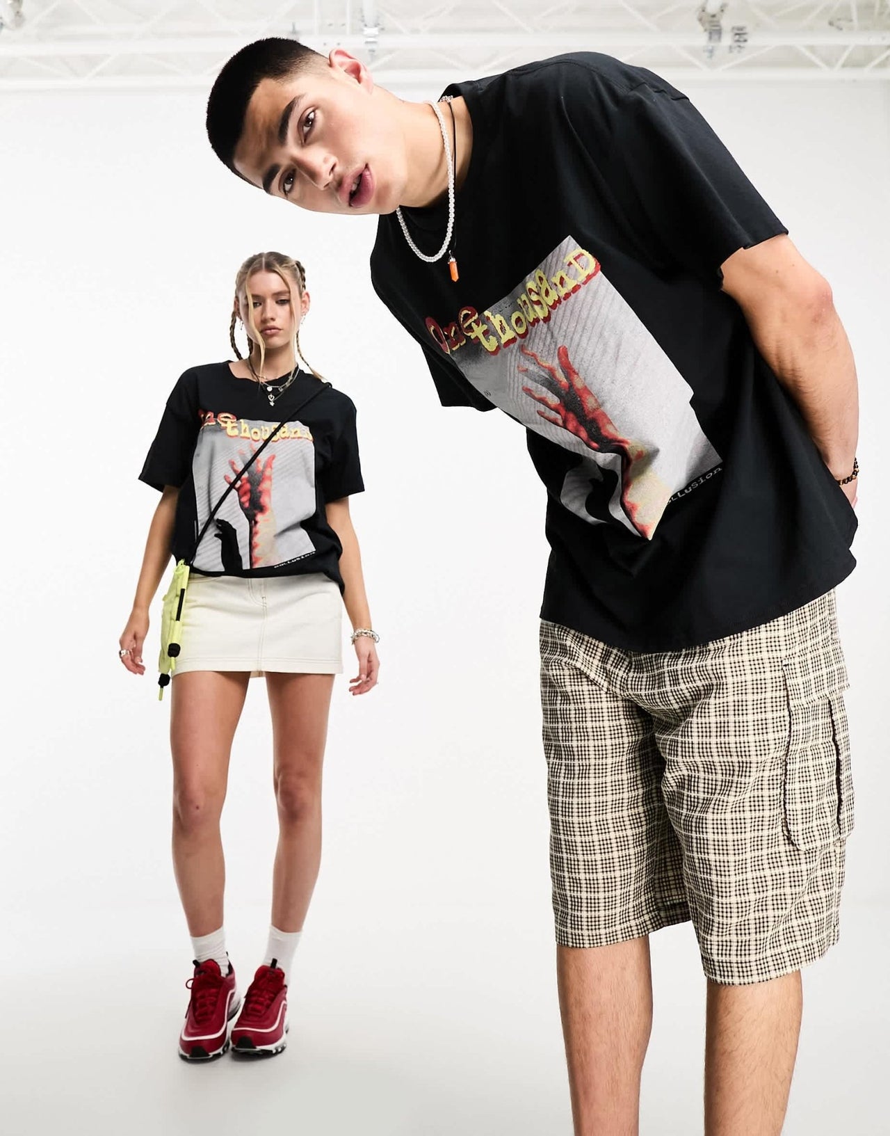 COLLUSION Unisex one thousand t-shirt in washed black - ASOS Sample Sale