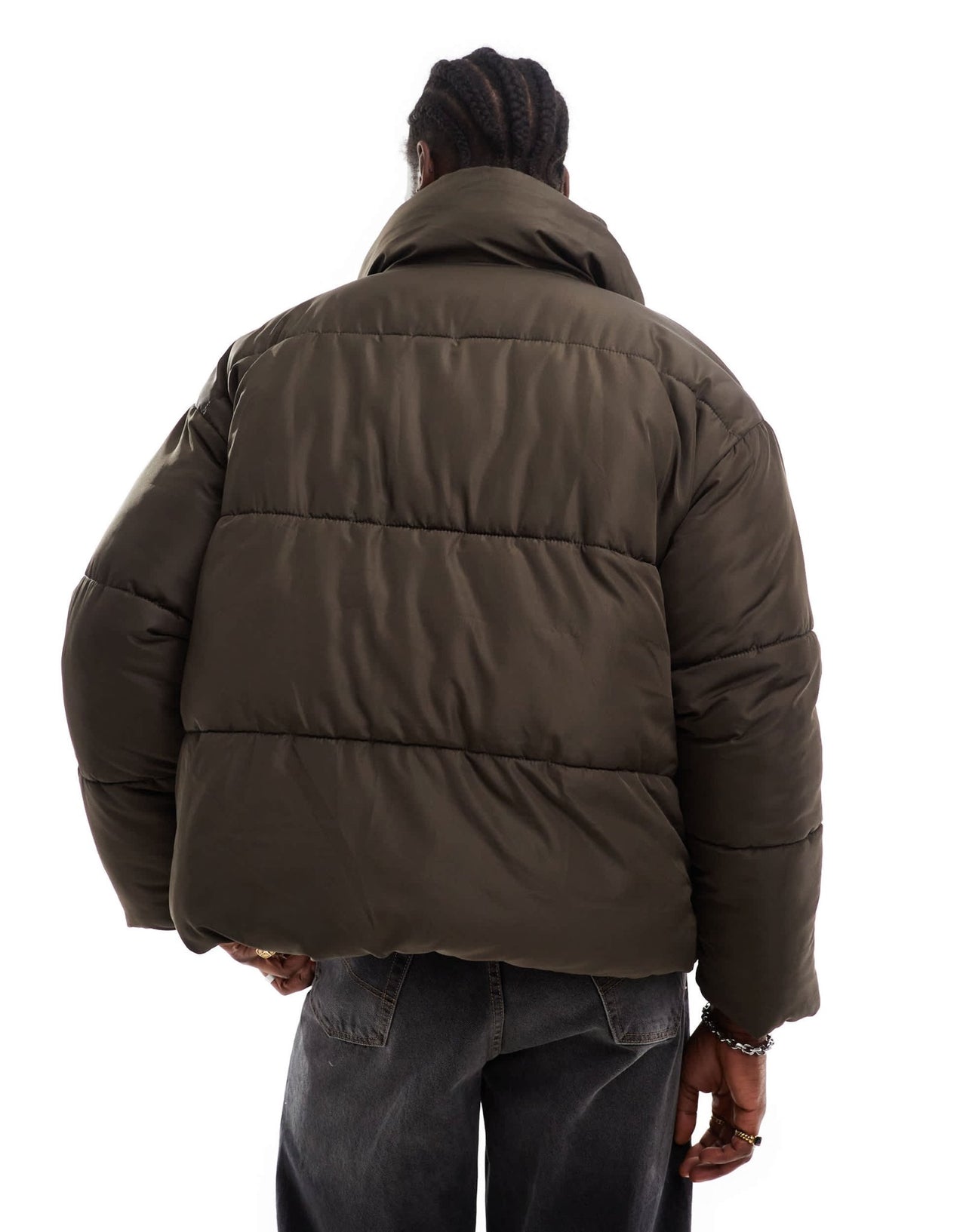 COLLUSION unisex puffer jacket in Brown - ASOS Sample Sale
