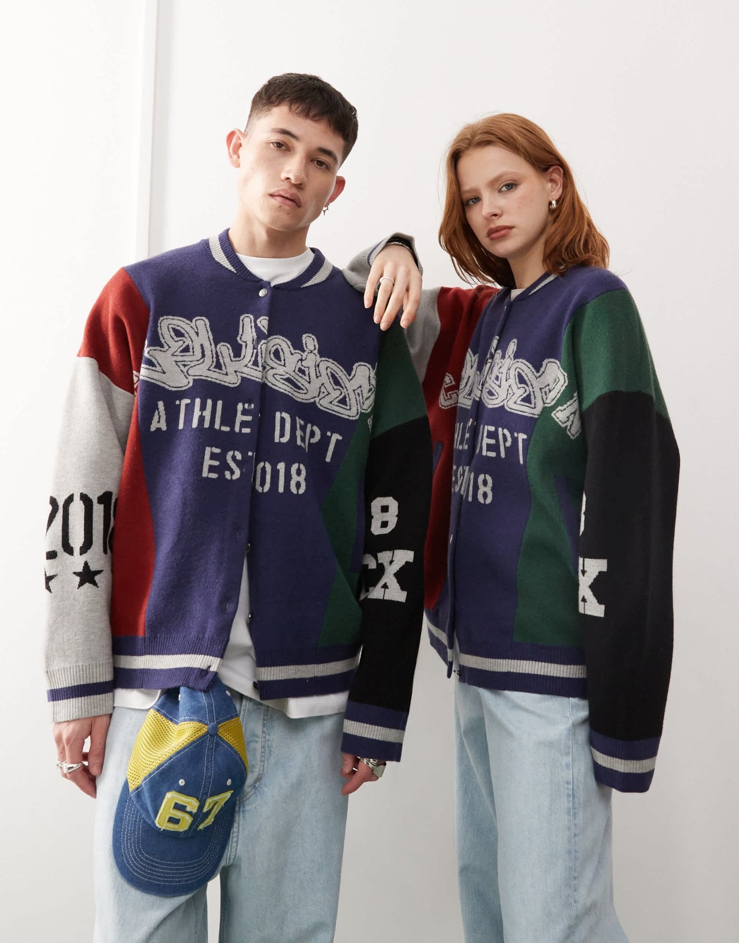 COLLUSION Unisex spliced bomber in navy - ASOS Sample Sale