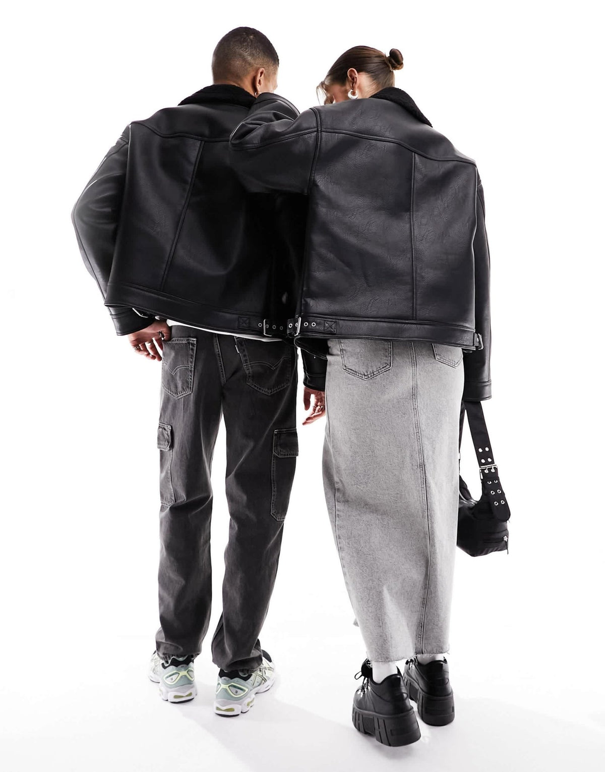 COLLUSION Unisex ultimate oversized aviator jacket in black - ASOS Sample Sale