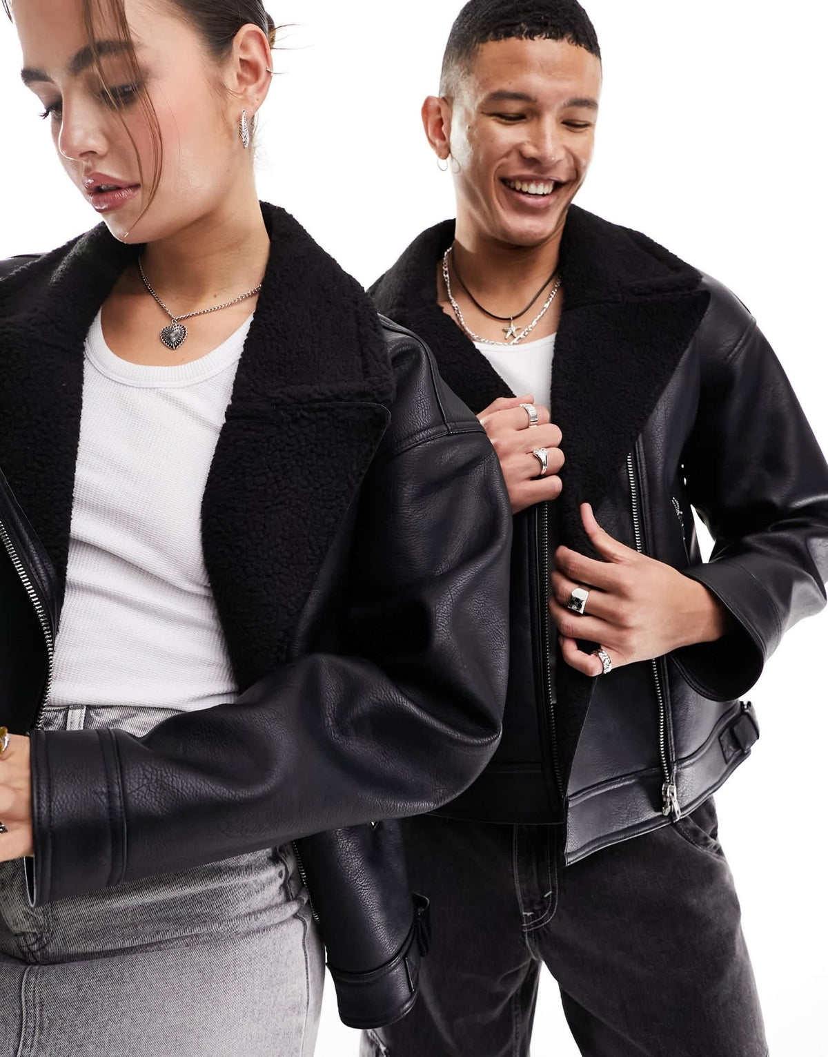 COLLUSION Unisex ultimate oversized aviator jacket in black - ASOS Sample Sale