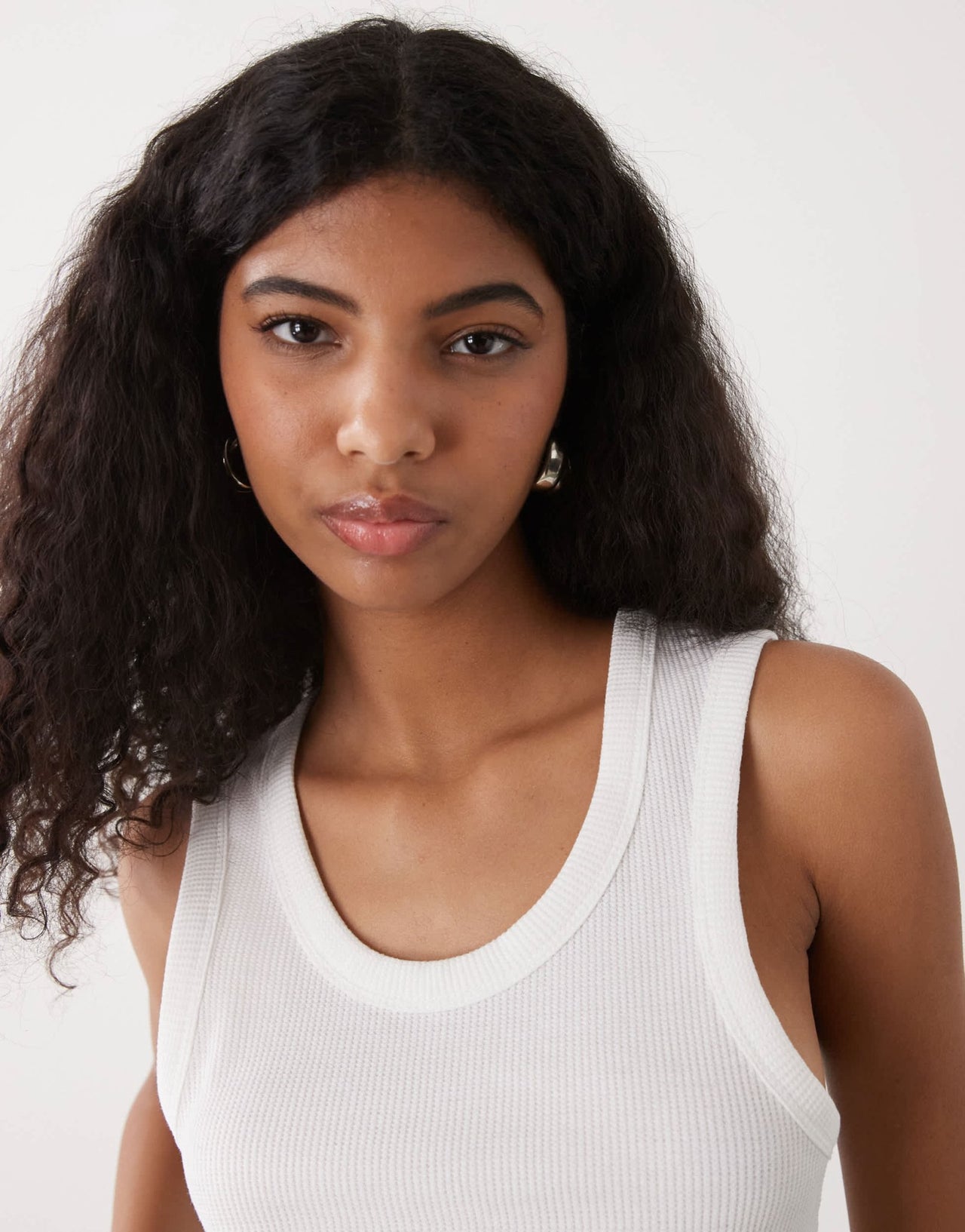COLLUSION waffle vest in white - ASOS Sample Sale