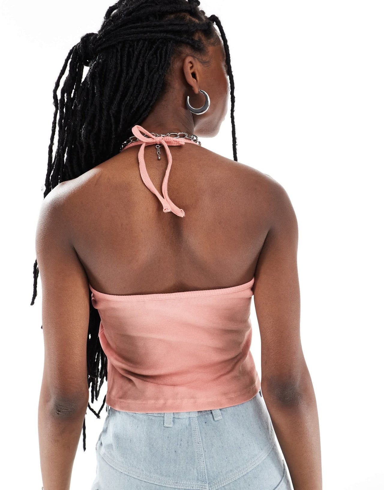 COLLUSION wash halter summer top in pink - ASOS Sample Sale