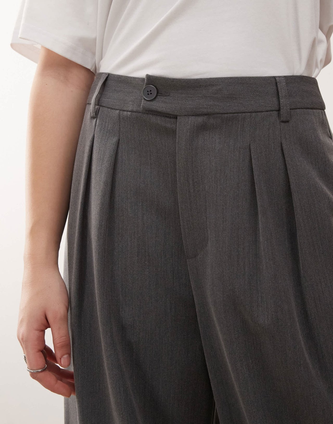 COLLUSION wide leg tailored trousers in grey - ASOS Sample Sale
