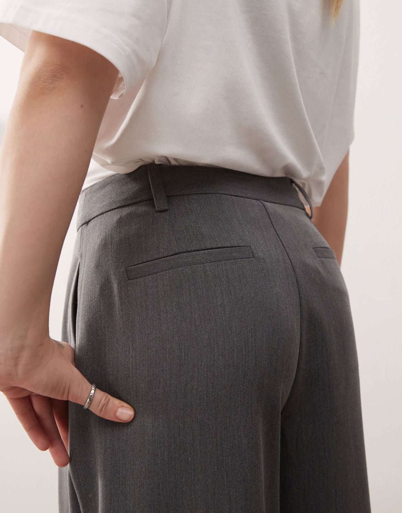 COLLUSION wide leg tailored trousers in grey - ASOS Sample Sale