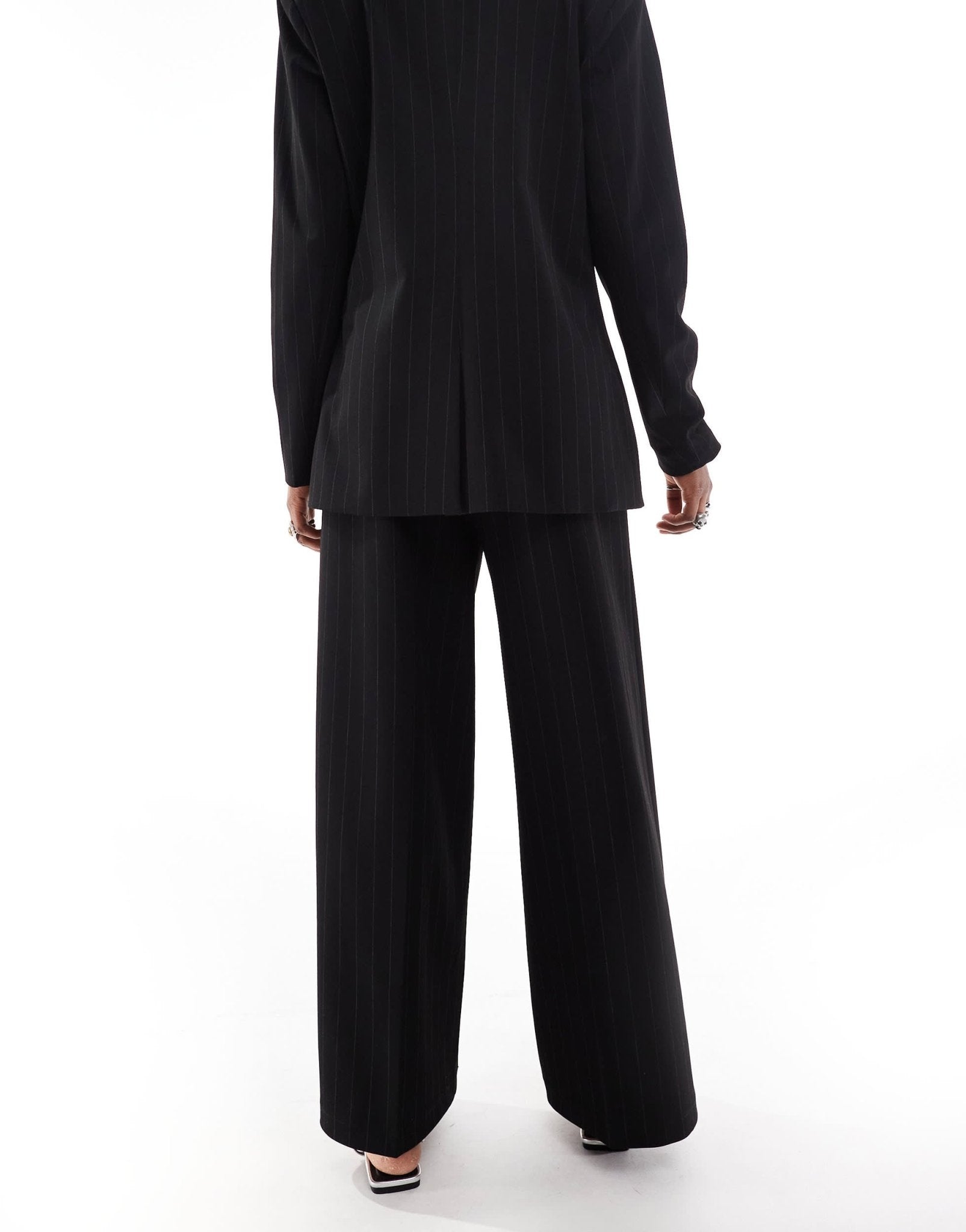COLLUSION wide leg trouser co - rd in black pinstripe - ASOS Sample Sale