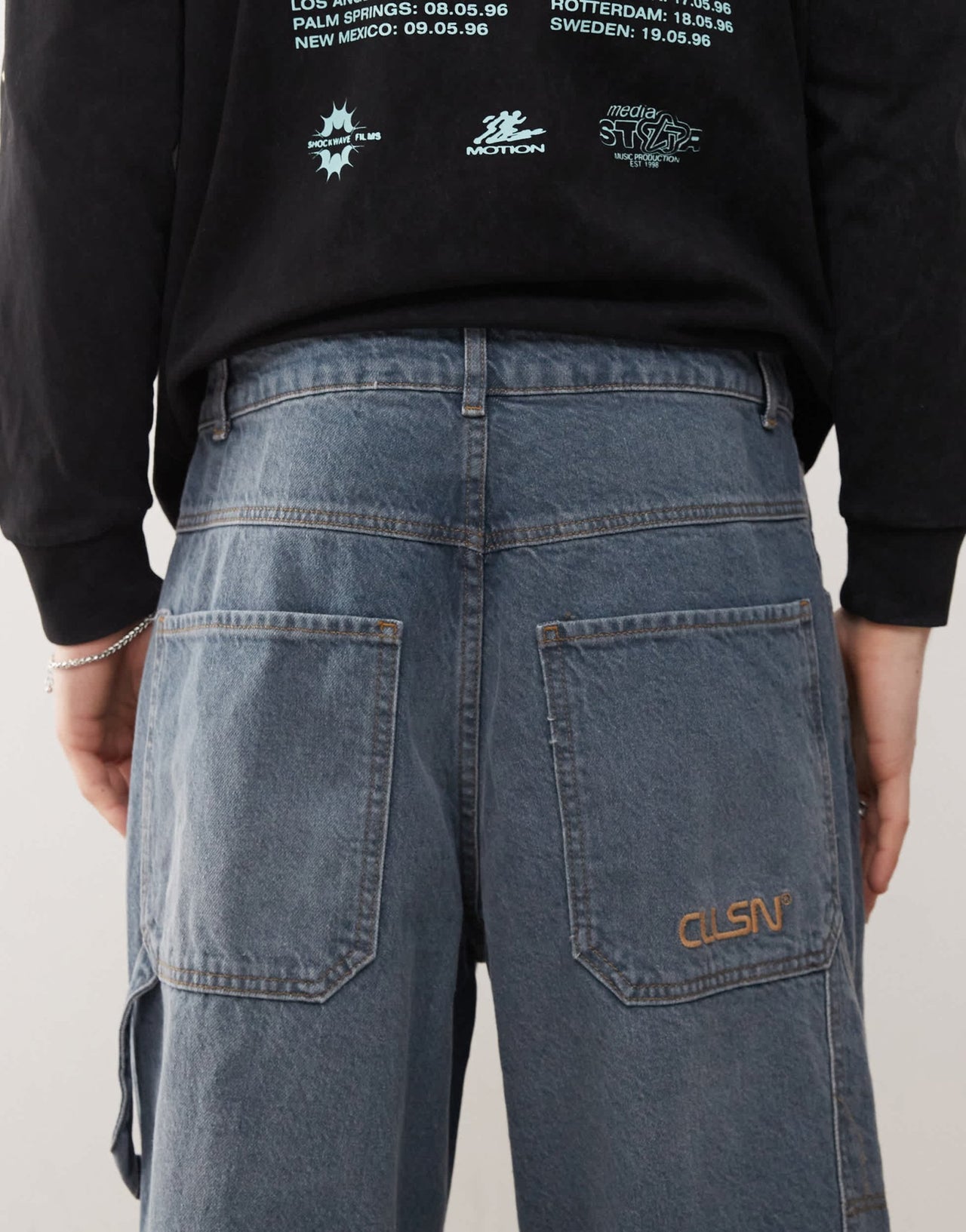 COLLUSION X006 barrel skate jeans in smokey wash - GREY - ASOS Sample Sale