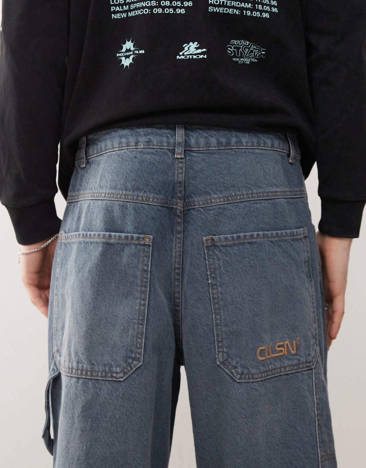 COLLUSION X006 barrel skate jeans in smokey wash - GREY - ASOS Sample Sale