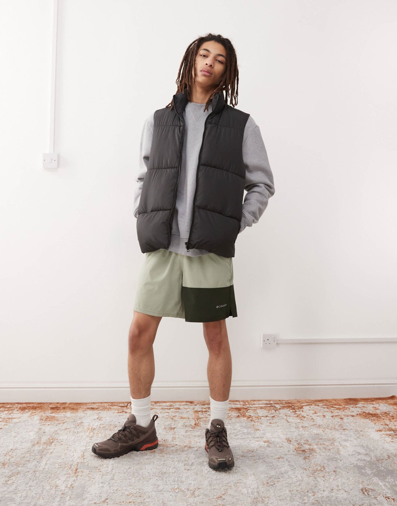 Columbia Hike Color Block shorts in green - ASOS Sample Sale