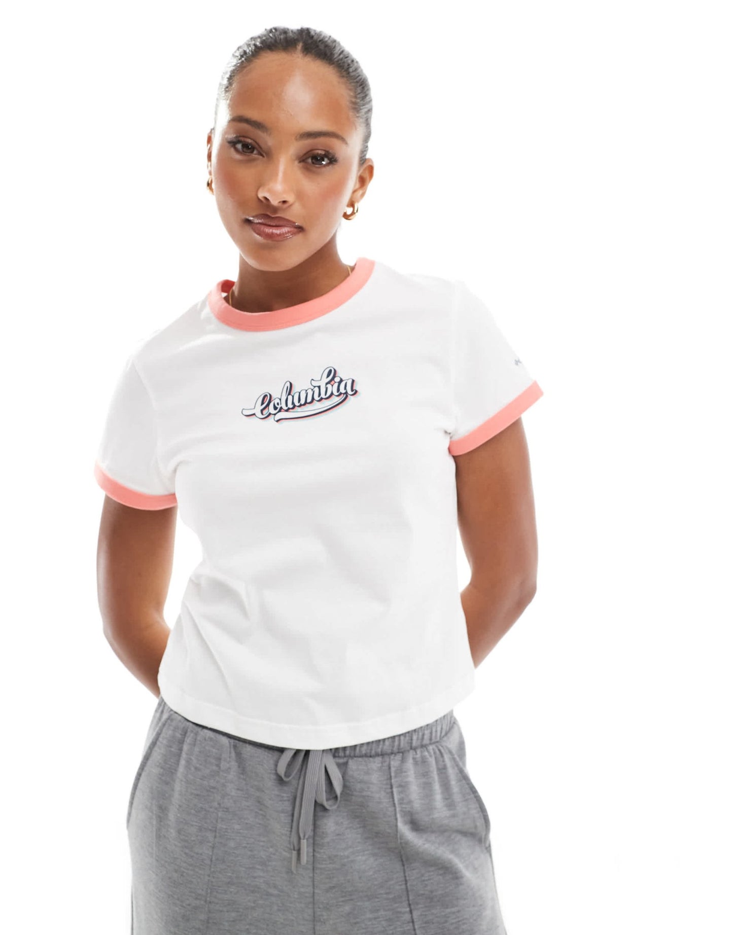 Columbia Rolling Bend graphic t-shirt in white - ASOS Sample Sale