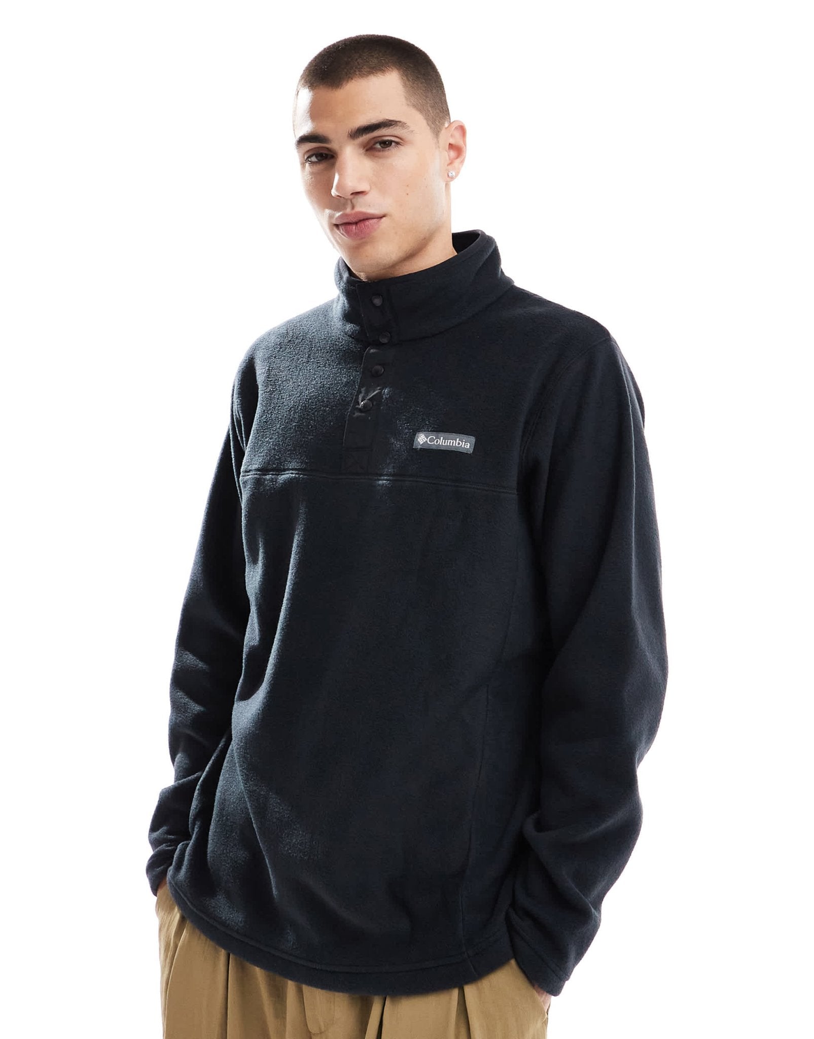 Columbia Steens Mountain II half snap fleece in black - ASOS Sample Sale