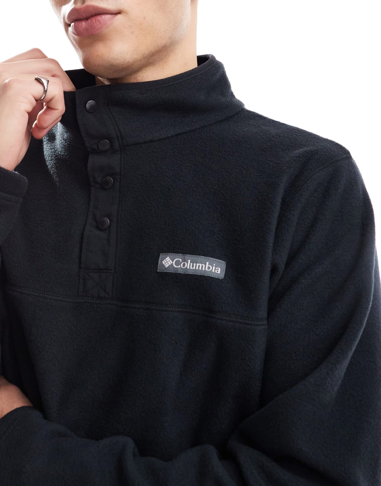 Columbia Steens Mountain II half snap fleece in black - ASOS Sample Sale