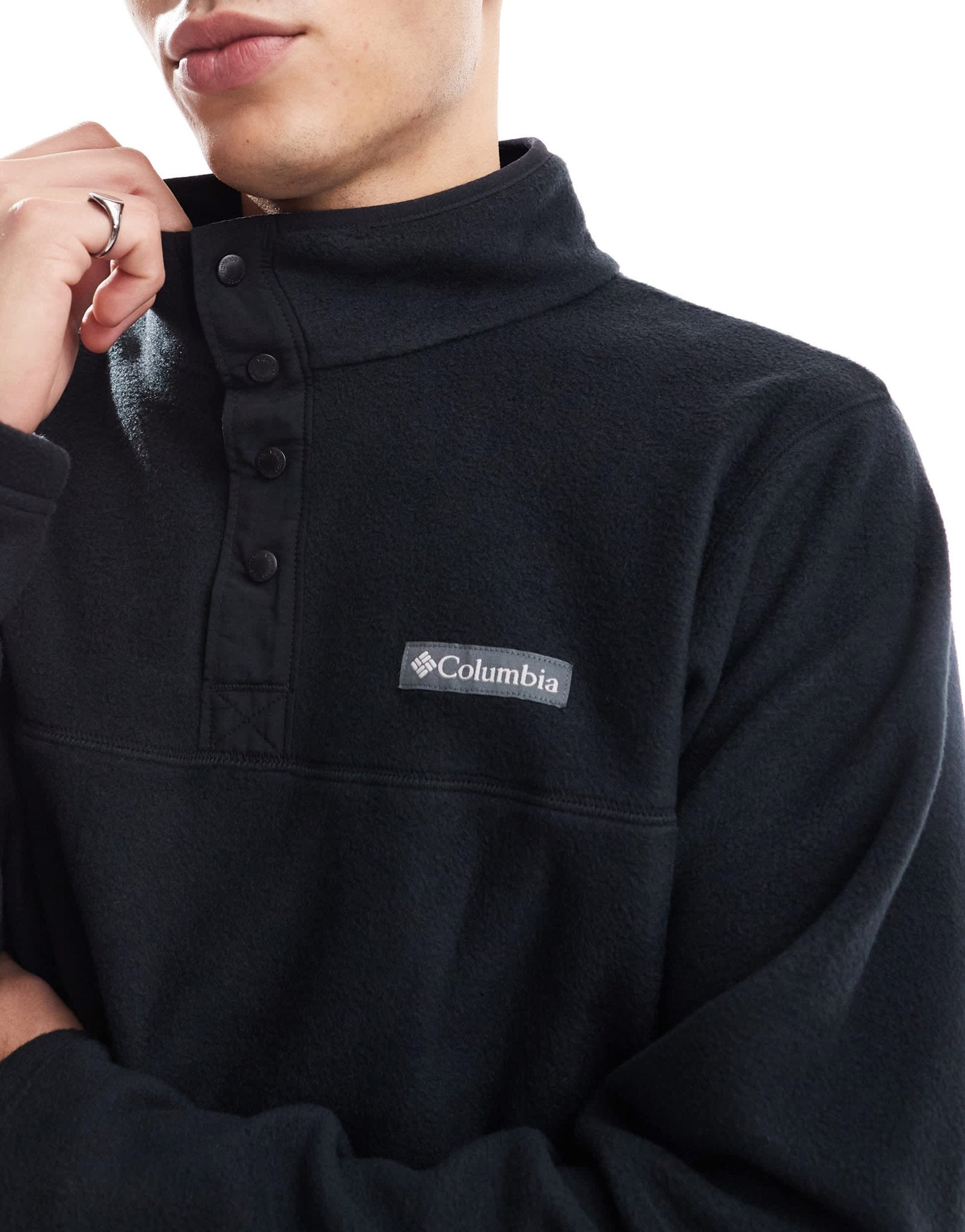 Columbia Steens Mountain II half snap fleece in black - ASOS Sample Sale