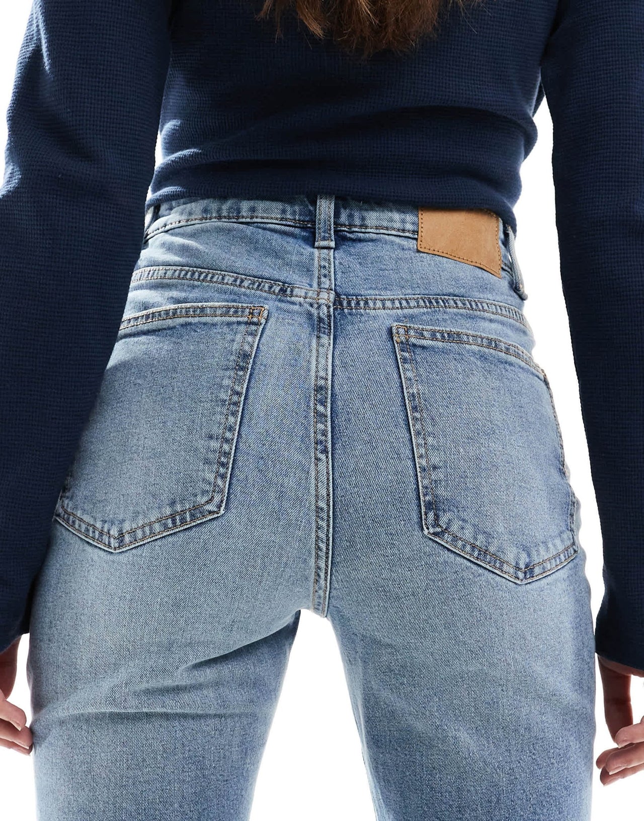 Cotton On 70s high rise flared jean in stone blue - ASOS Sample Sale