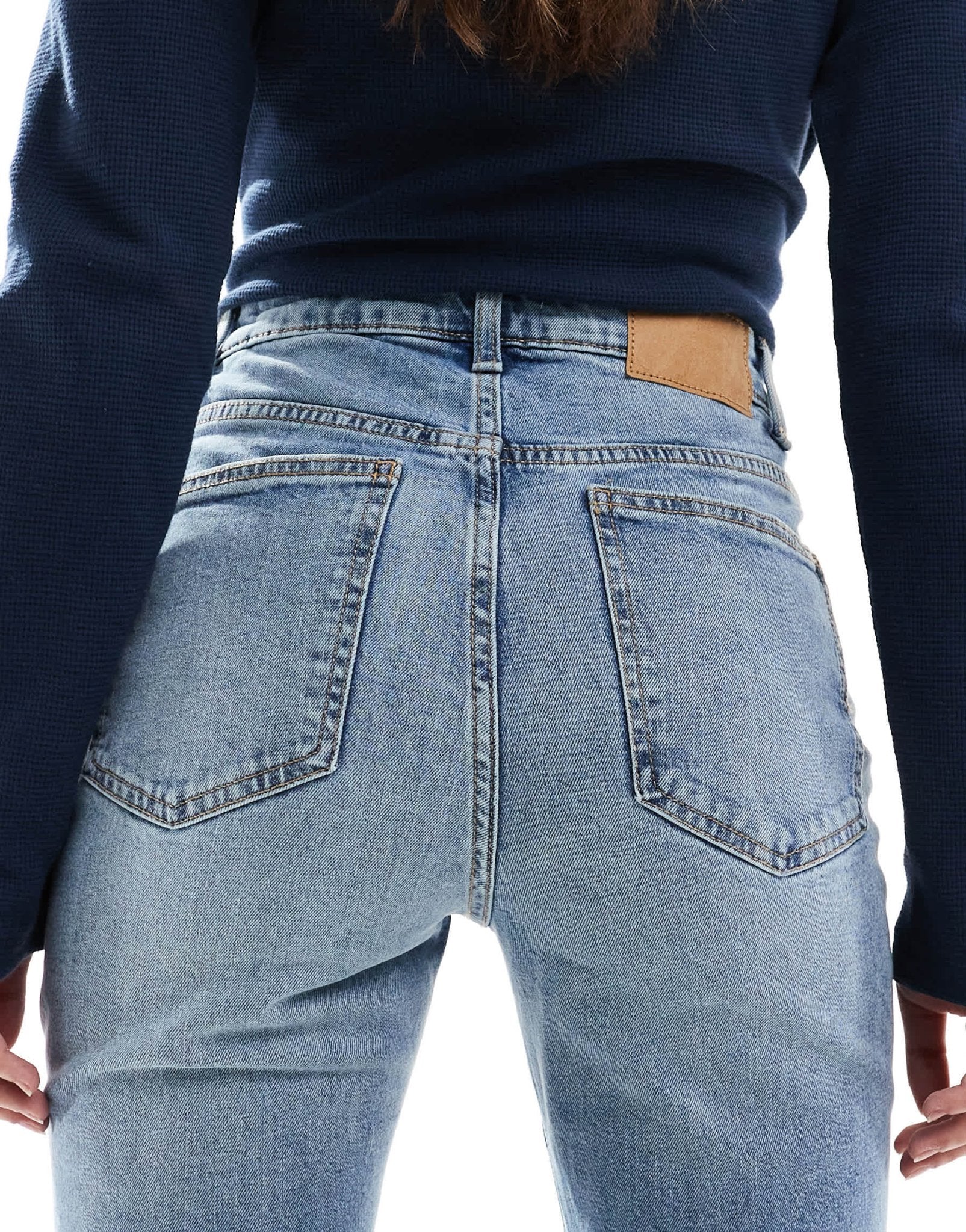 Cotton On 70s high rise flared jean in stone blue - ASOS Sample Sale