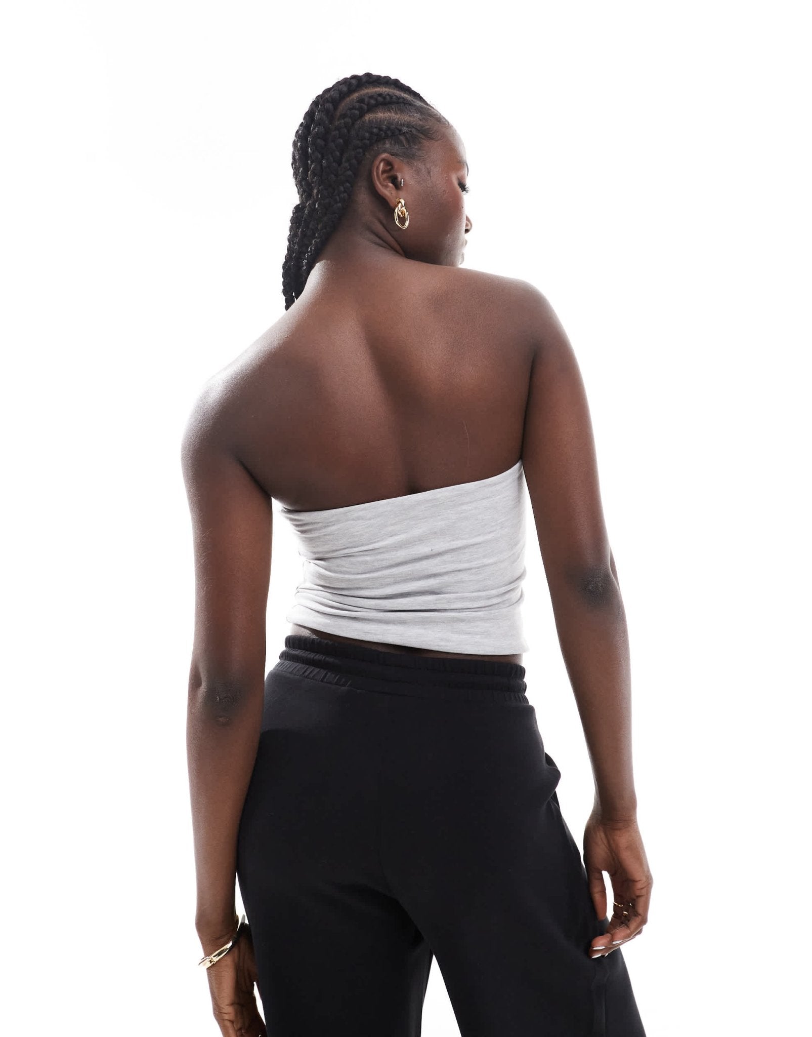 Cotton On all day bandaeu tube top in grey - ASOS Sample Sale