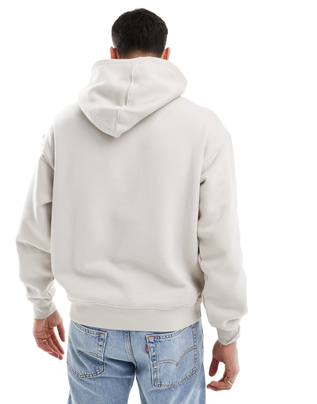 Cotton On box fit crew hoodie in bone - ASOS Sample Sale
