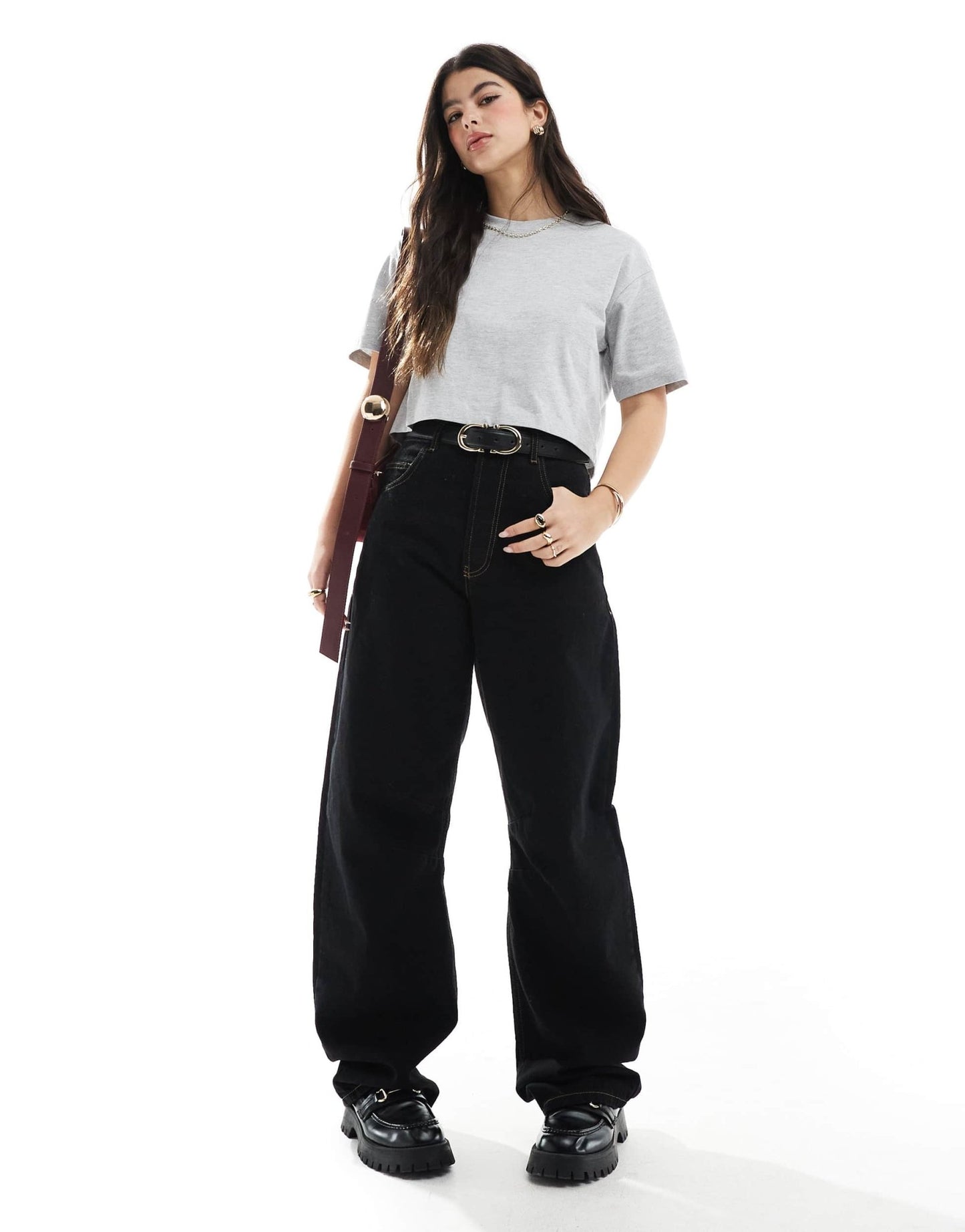 Cotton On boxy cropped t-shirt in grey - ASOS Sample Sale