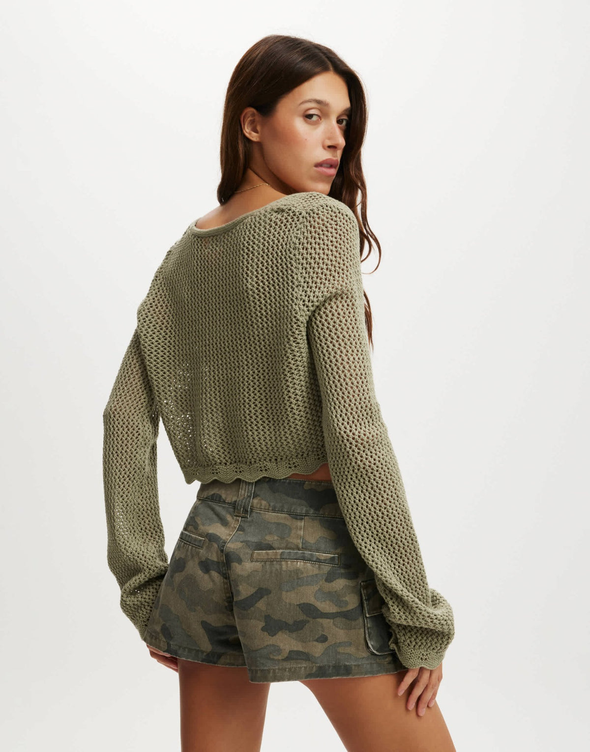 Cotton On button front cardigan in artichoke - ASOS Sample Sale