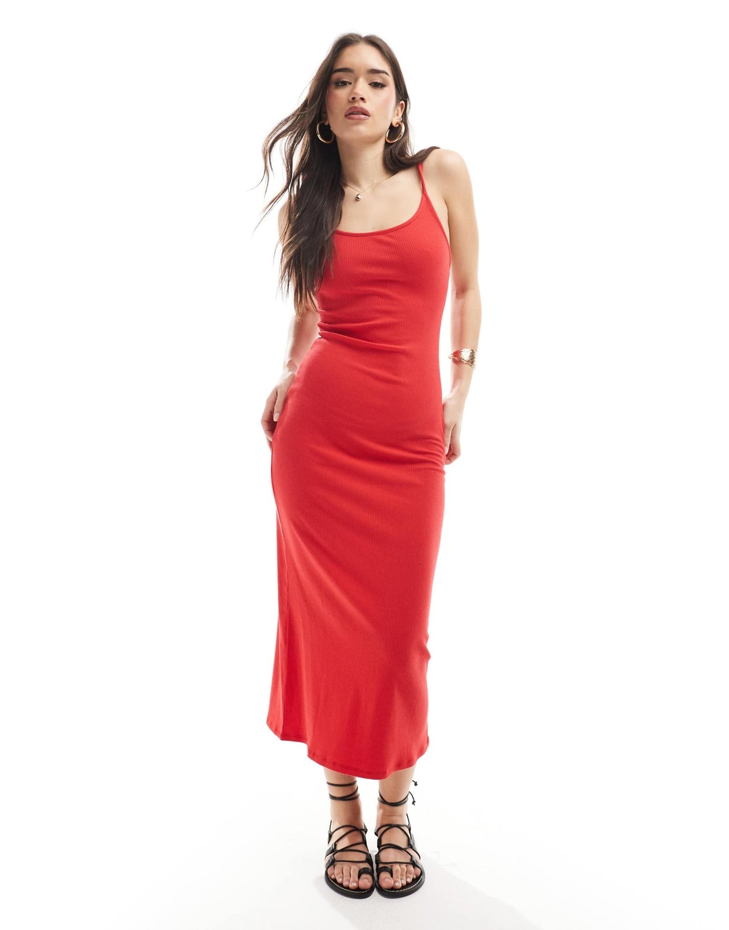 Cotton on Byron low back maxi dress in red - ASOS Sample Sale
