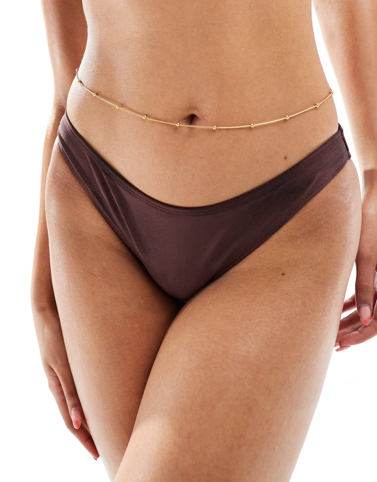 Cotton On full bikini bottom in brown shimmer - ASOS Sample Sale