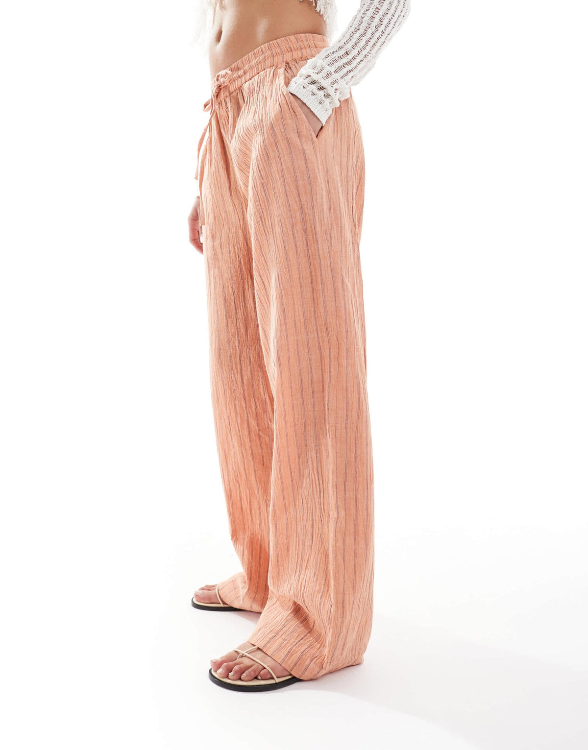 Cotton On Haven wide leg linen look pant in multi - ASOS Sample Sale