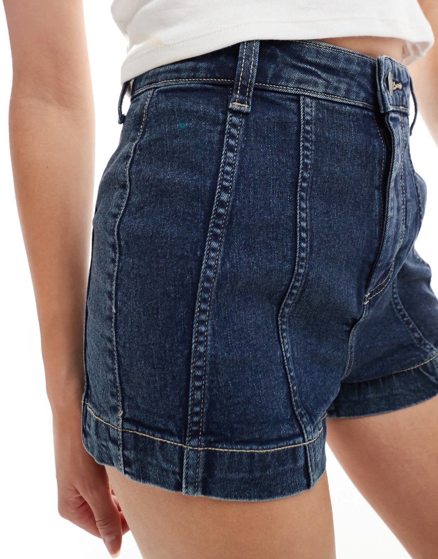 Cotton On high rise micro denim short in seaside blue - ASOS Sample Sale