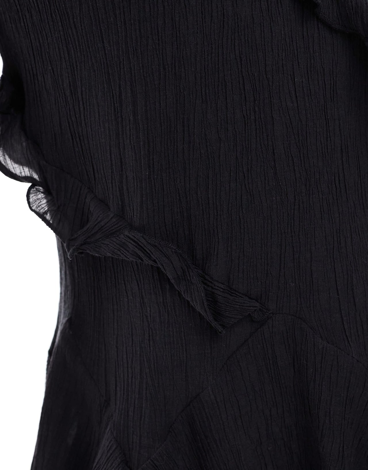 Cotton On Holly ruffle mini dress in black - ASOS Sample Sale