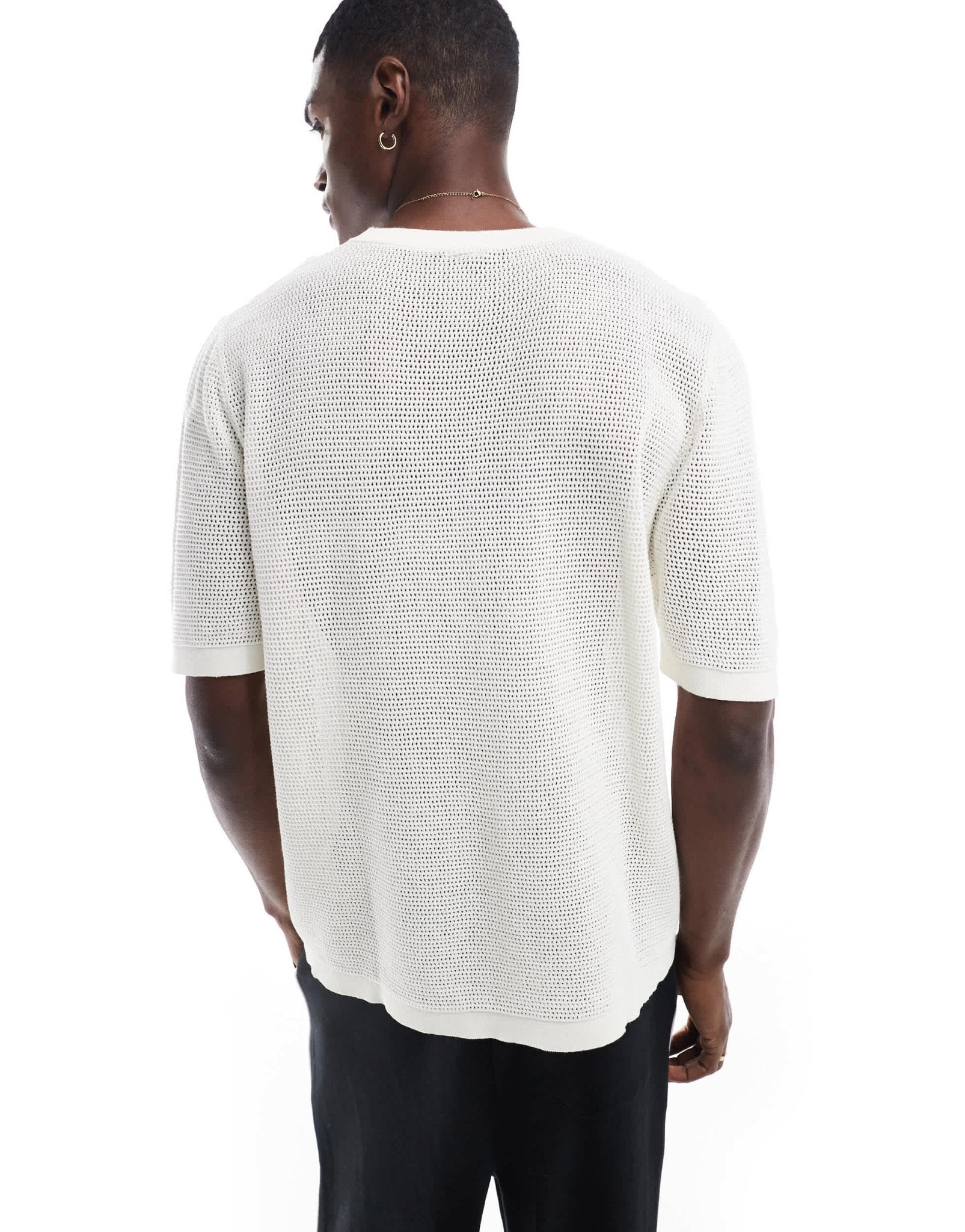 Cotton On knitted t-shirt in off white - ASOS Sample Sale