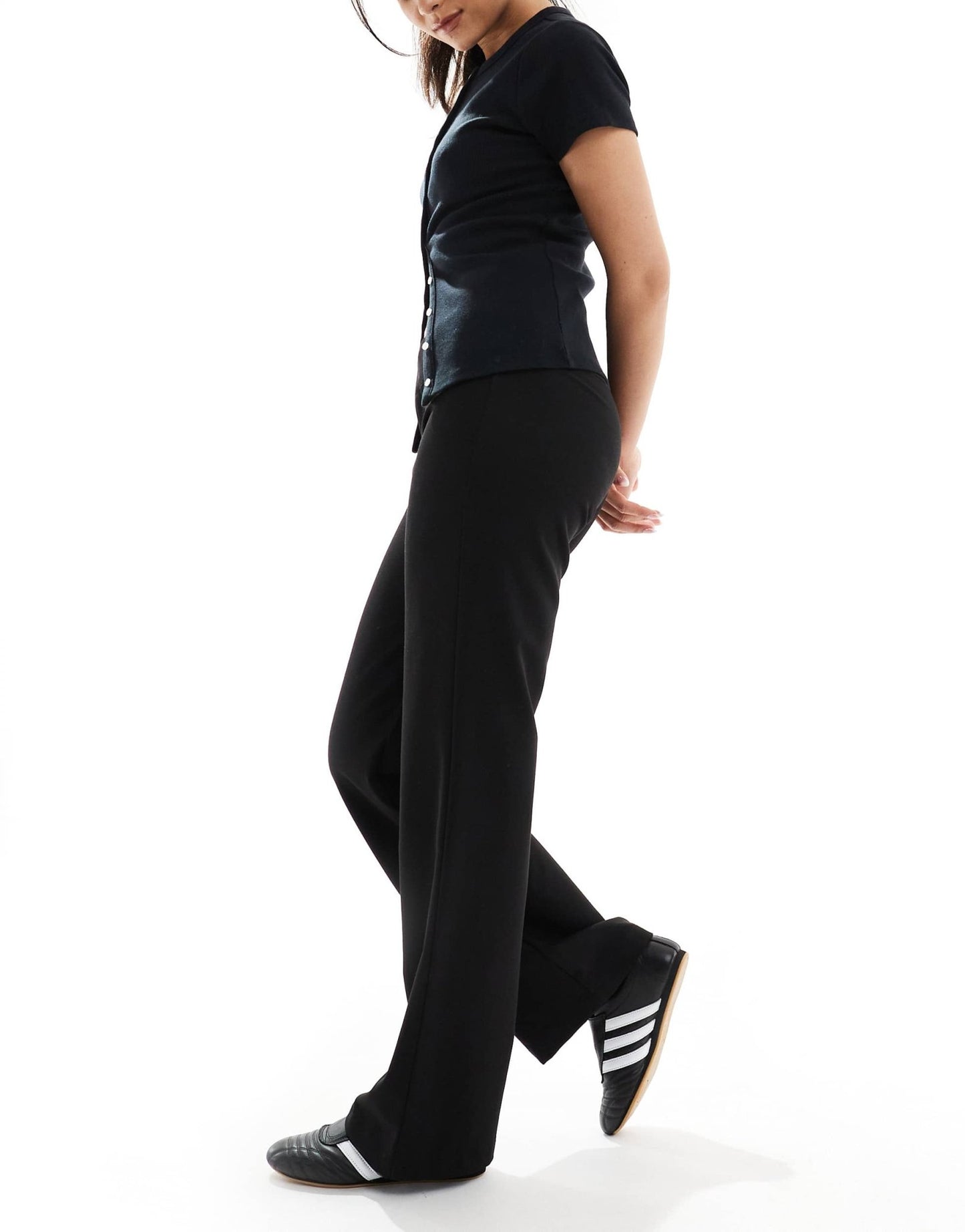 Cotton On Lola low rise suiting pant in black - ASOS Sample Sale