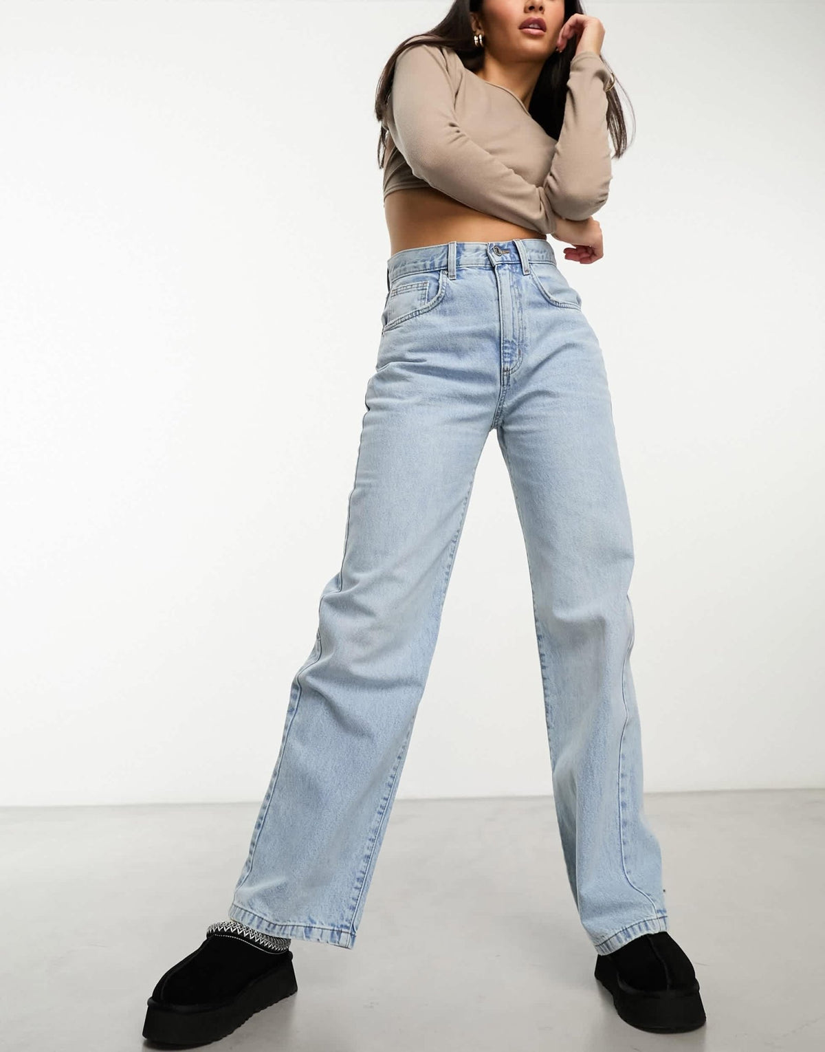 Cotton On loose straight leg jeans in vintage washed blue - ASOS Sample Sale